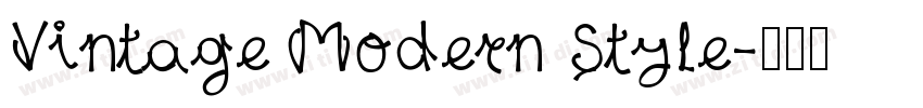 Vintage Modern Style字体转换